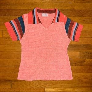 vintage empire knitwear short sleeve collared shirt!